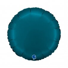 Folinis balionas apskritimas ''Satin Petrol Blue''