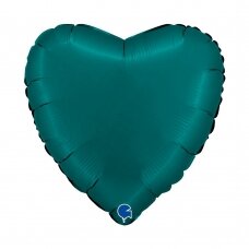 Folinis balionas širdelė ''Satin Emerald Green''