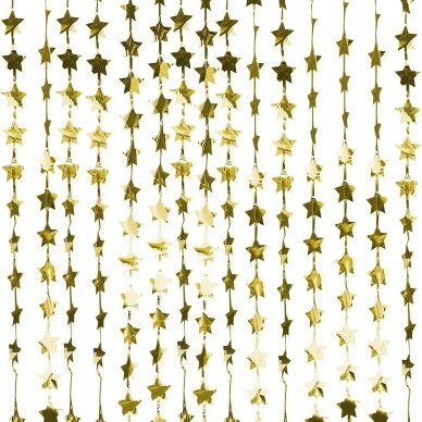 Dekoracija ''Auksiniu žvaigždučių lietutis''