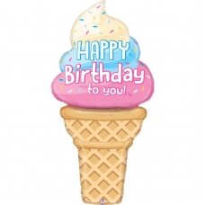 Folinis balionas ''Dideli ledai Happy Birthday''
