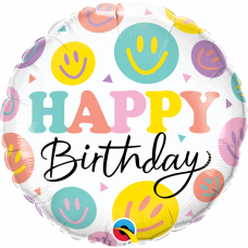 Folinis balionas ''Happy Birthday linksmi veidukai''