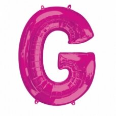 Folinis balionas raidė ''G'' tamsiai rožinės spalvos