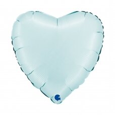 Folinis balionas širdelė ''Satin Pastel Blue''