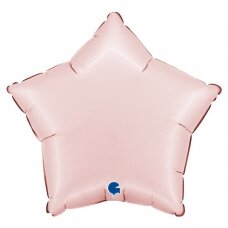 Folinis balionas žvaigždutė ''Satin Pastel Pink''