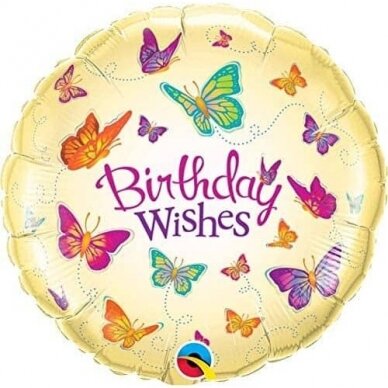 Folinis balionas ''Birthday Wishes''
