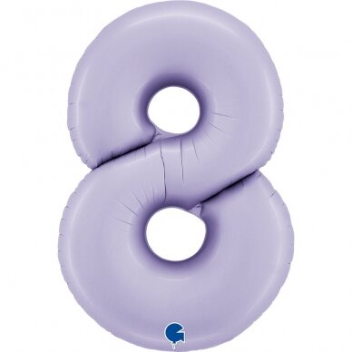 Folinis balionas skaičius ''8'' alyvinės spalvos